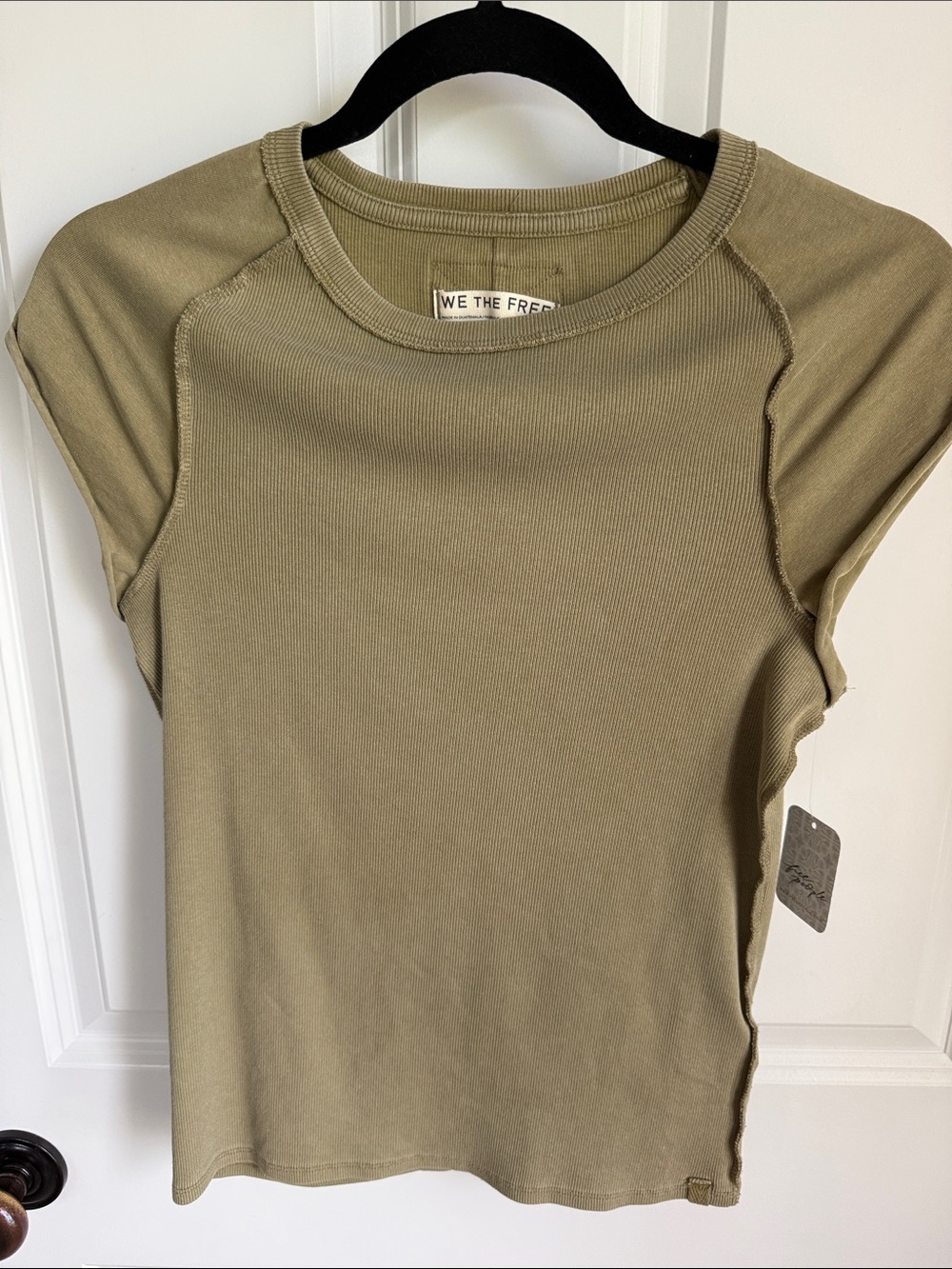 We The Free Olive Ribbed Tank Top